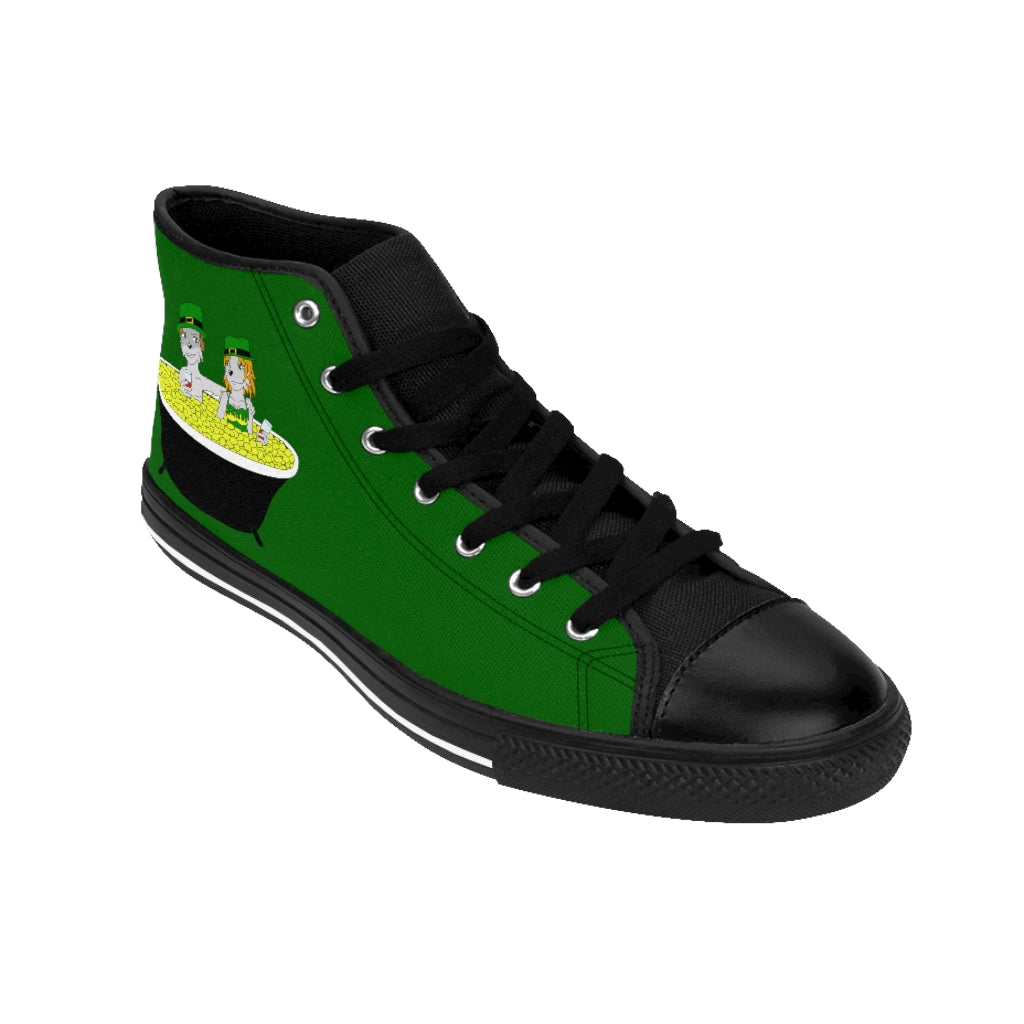 Hot Tubbin Leprechauns Men's High-top Sneakers - WolfDuckStudiosMerch