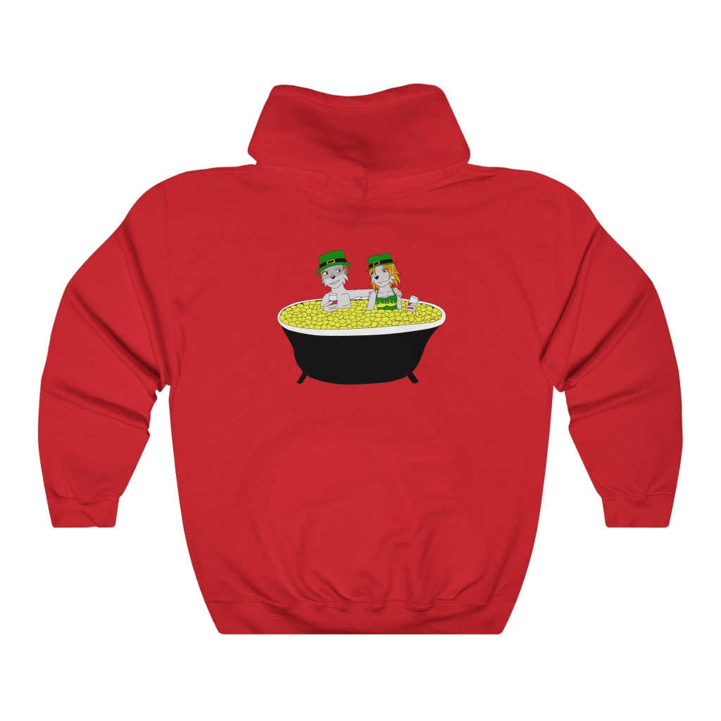 Hot Tubbin Leprechauns Hooded Sweatshirt - WolfDuckStudiosMerch