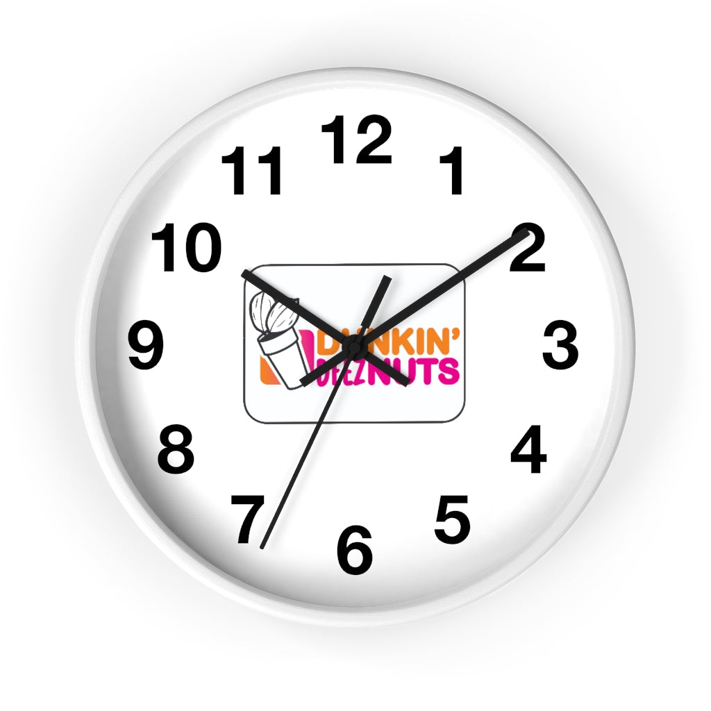 Dunkin Deez Nuts  Wall clock - WolfDuckStudiosMerch