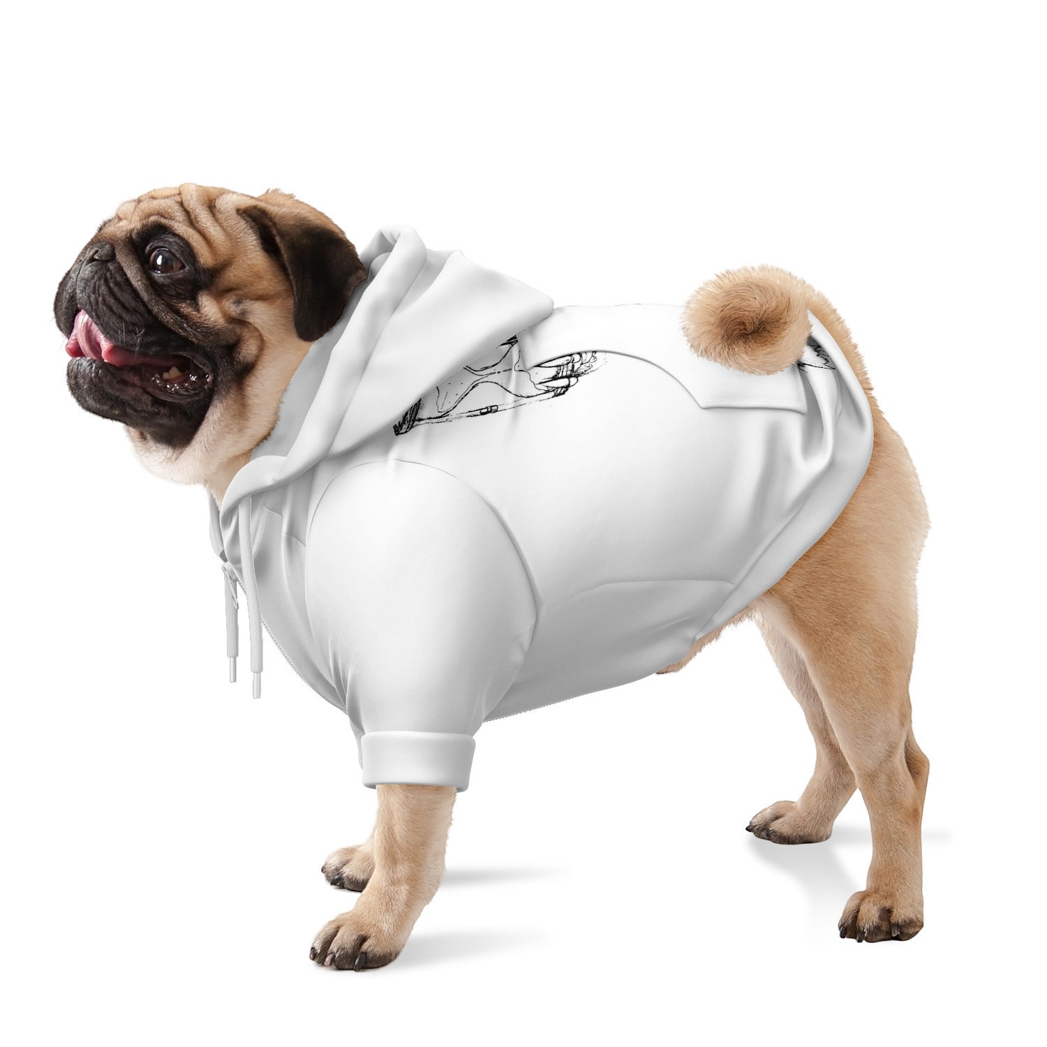 Grim Reaper Dog Athletic Dog Zip-Up Hoodie - WolfDuckStudiosMerch