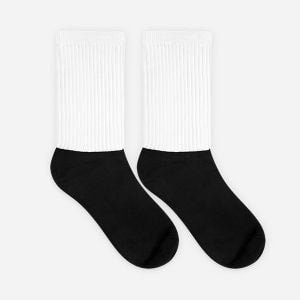 Black Foot Sublimated Socks - WolfDuckStudiosMerch