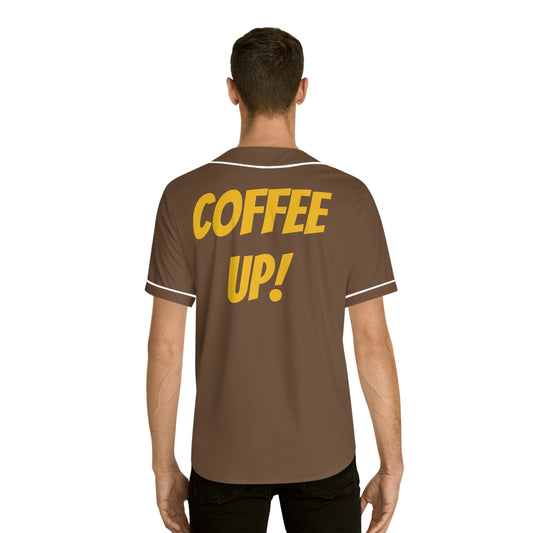 Coffee up! Men's Baseball Jersey (AOP)