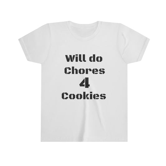 Chores 4 Cookies Youth Short Sleeve Tee - WolfDuckStudiosMerch