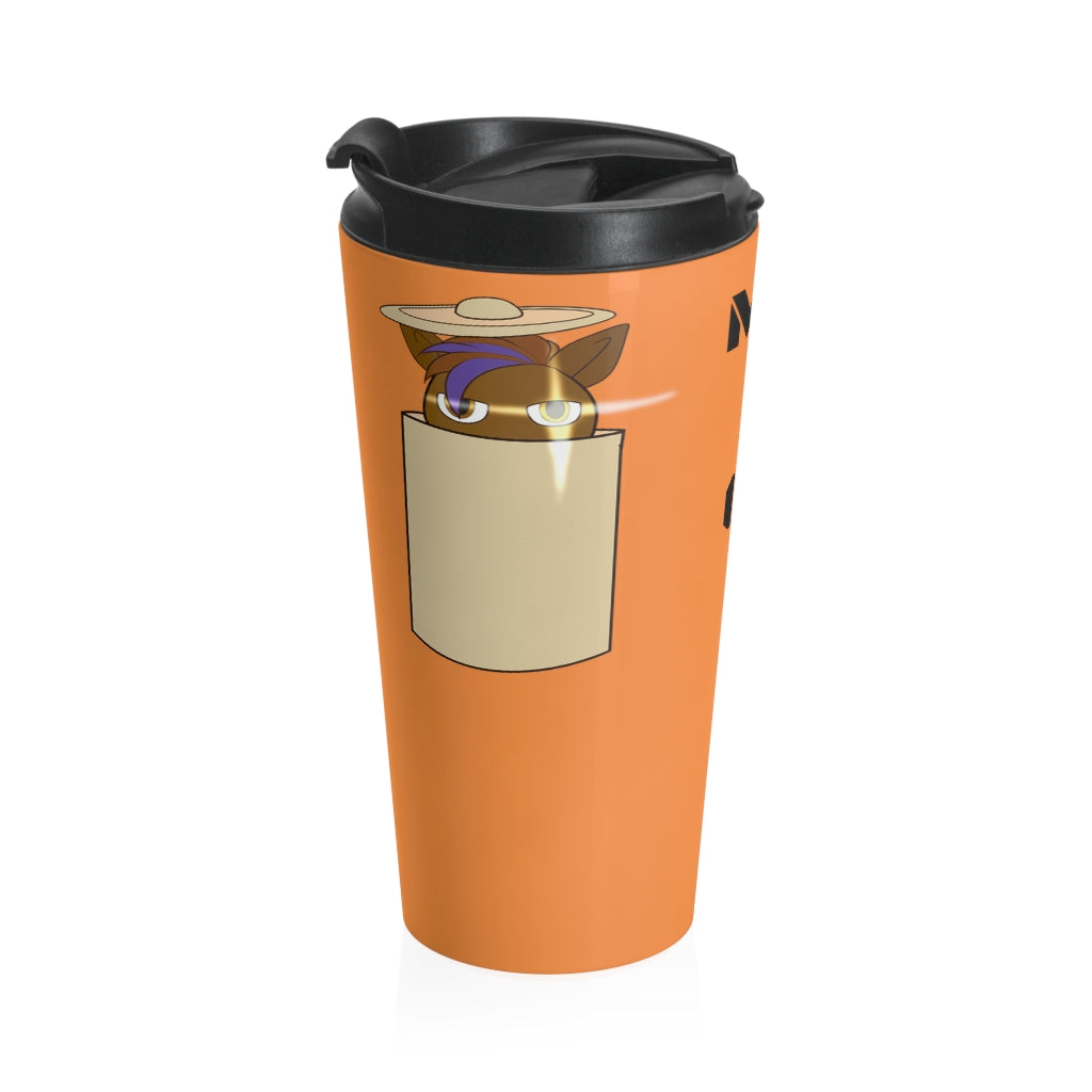 Milk and cookies to go Stainless Steel Travel Mug - WolfDuckStudiosMerch