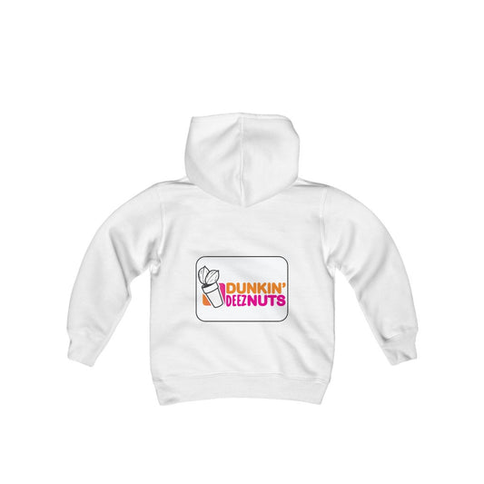 Dunkin Deez Nuts Youth Heavy Blend Hooded Sweatshirt - WolfDuckStudiosMerch