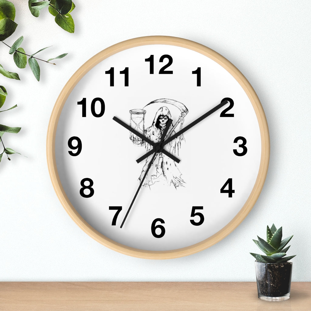The Reaper Has come for Thee Wall clock - WolfDuckStudiosMerch