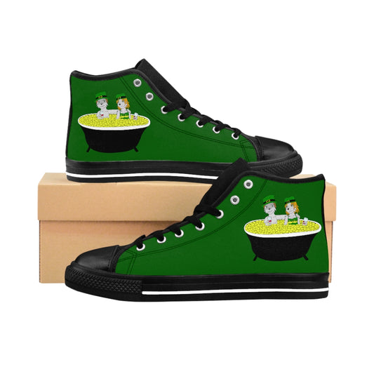 Hot Tubbin Leprechauns Women's High-top Sneakers - WolfDuckStudiosMerch