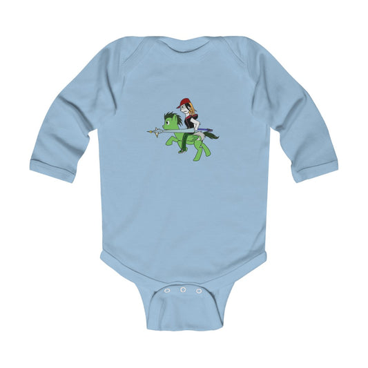 LimeStar Infant Long Sleeve Bodysuit - WolfDuckStudiosMerch