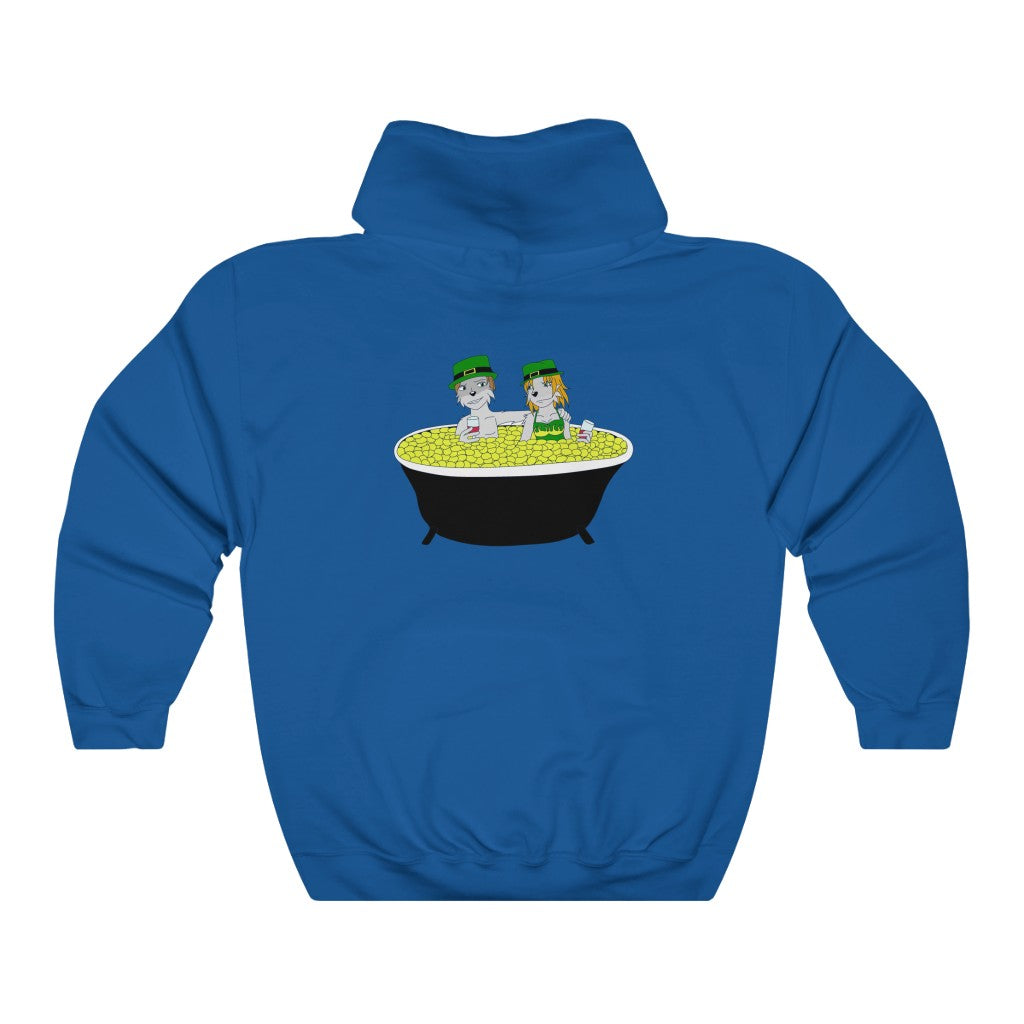 Hot Tubbin Leprechauns Hooded Sweatshirt - WolfDuckStudiosMerch