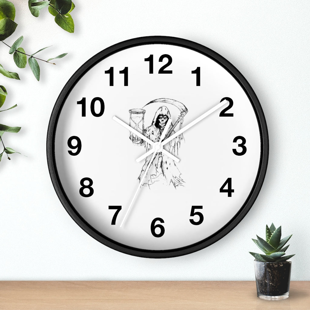 The Reaper Has come for Thee Wall clock - WolfDuckStudiosMerch