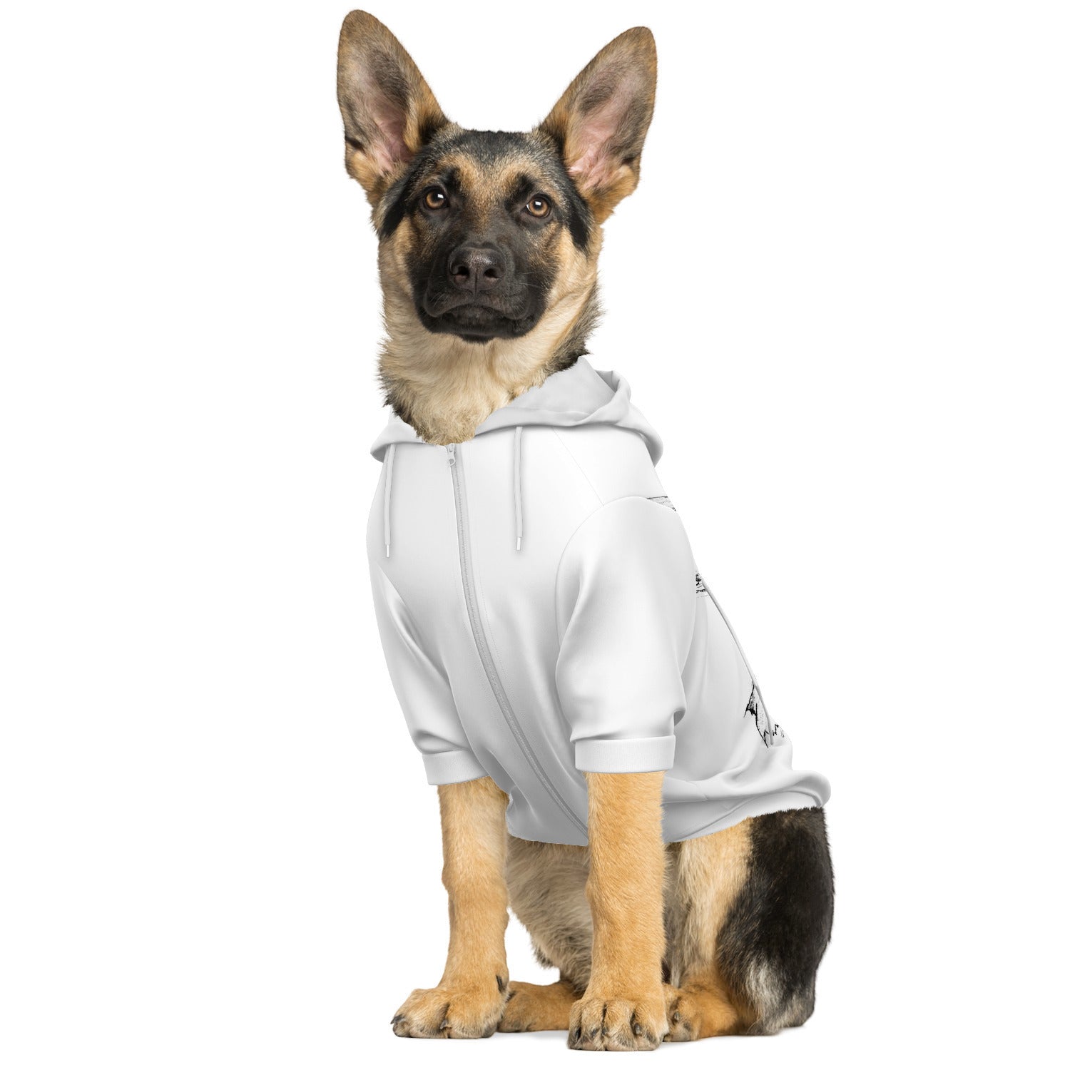 Grim Reaper Dog Athletic Dog Zip-Up Hoodie - WolfDuckStudiosMerch