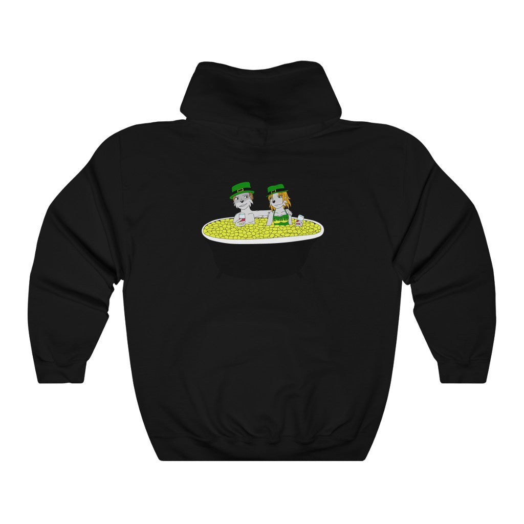 Hot Tubbin Leprechauns Hooded Sweatshirt - WolfDuckStudiosMerch