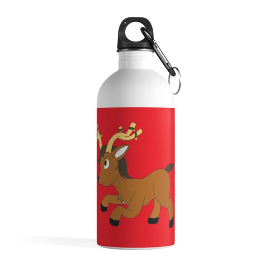 Young Reindeer Stainless Steel Water Bottle - WolfDuckStudiosMerch