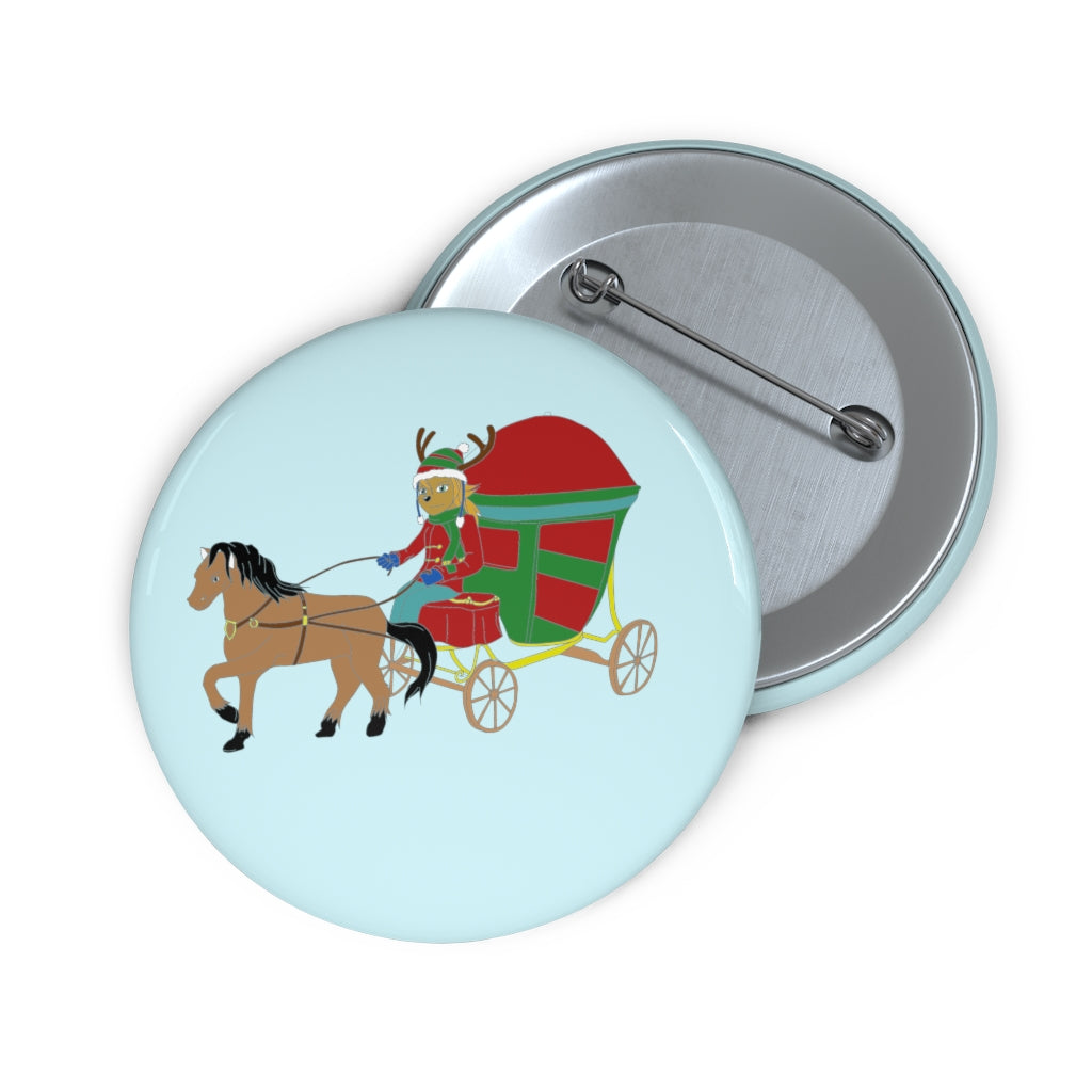 Reindeer Sleigh Ride Buttons - WolfDuckStudiosMerch