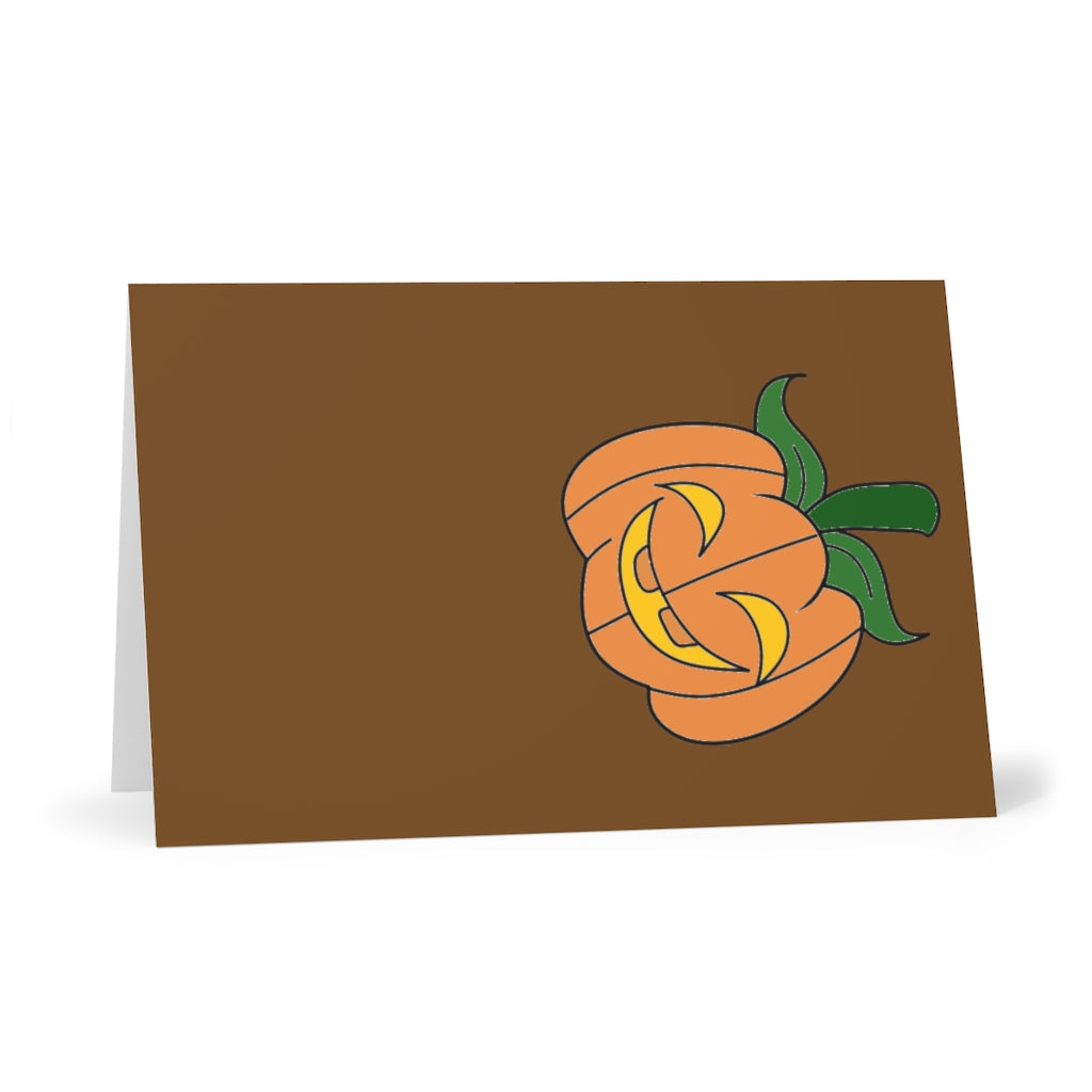 KId Pumpkin Greeting Cards (7 pcs) - WolfDuckStudiosMerch
