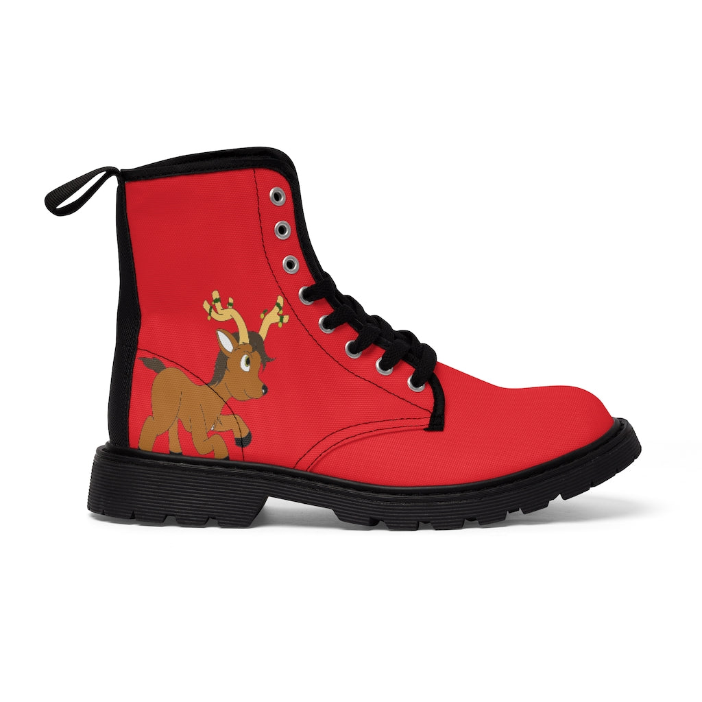 Young Reindeer Men's Canvas Boots - WolfDuckStudiosMerch