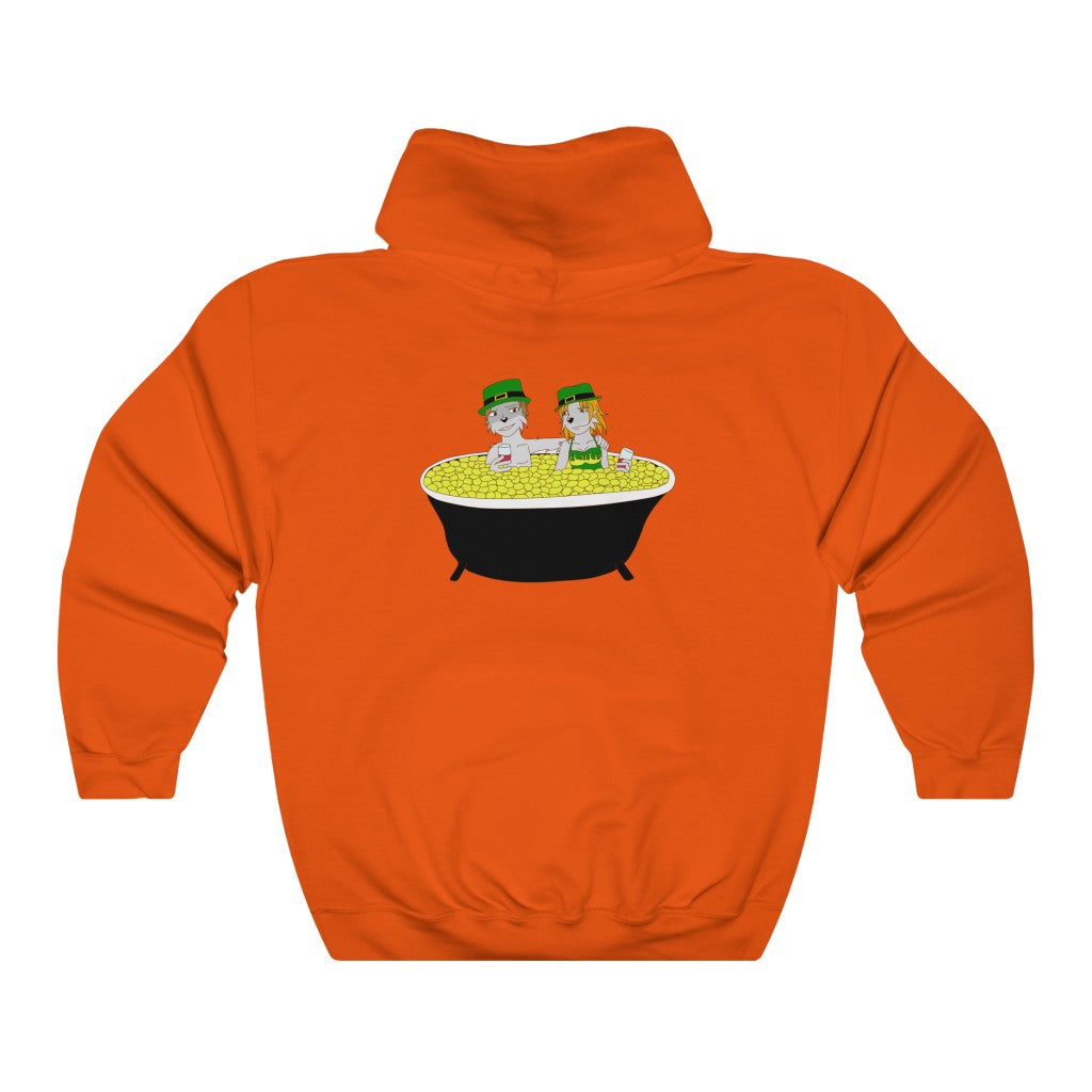 Hot Tubbin Leprechauns Hooded Sweatshirt - WolfDuckStudiosMerch