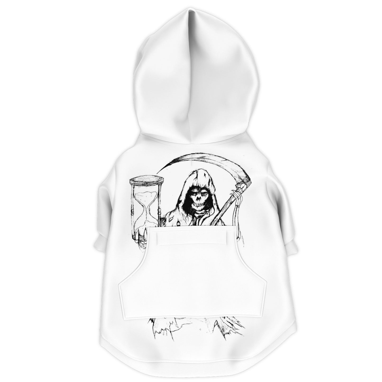 Grim Reaper Dog Athletic Dog Zip-Up Hoodie - WolfDuckStudiosMerch
