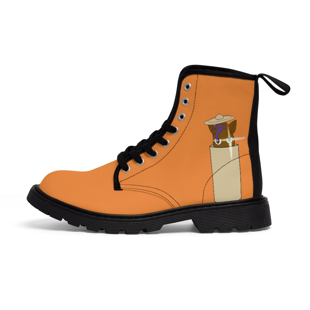Gamerpony's Cookie Kicks Women's Canvas Boots - WolfDuckStudiosMerch