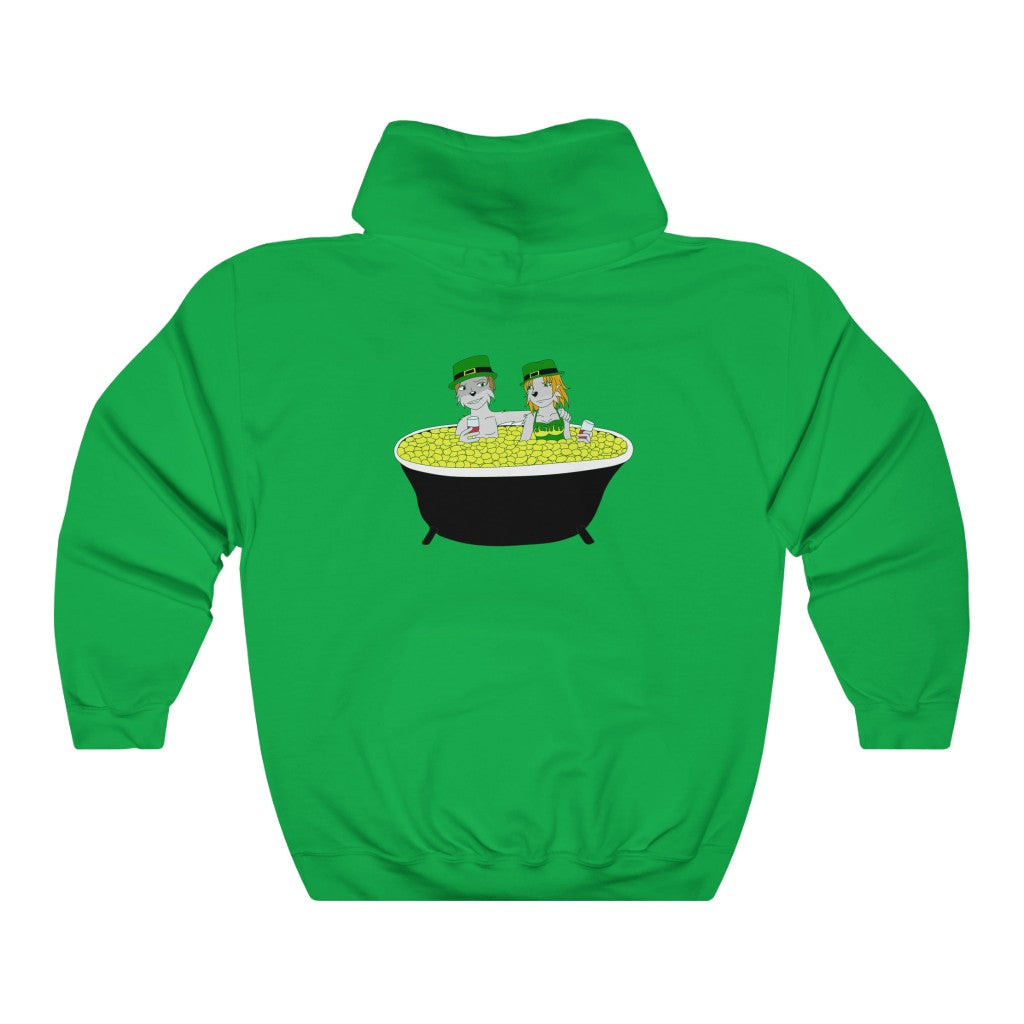 Hot Tubbin Leprechauns Hooded Sweatshirt - WolfDuckStudiosMerch