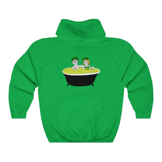 Hot Tubbin Leprechauns Hooded Sweatshirt - WolfDuckStudiosMerch