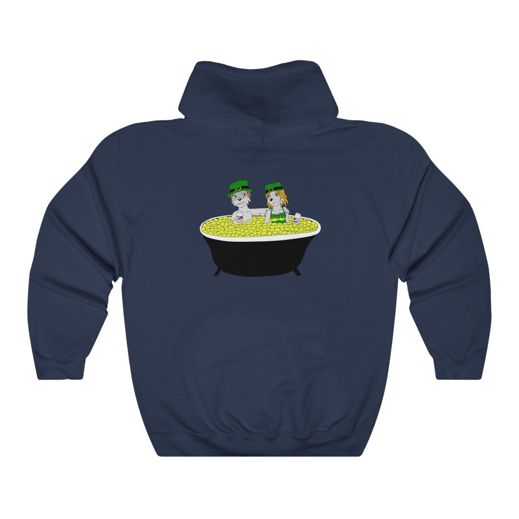 Hot Tubbin Leprechauns Hooded Sweatshirt - WolfDuckStudiosMerch