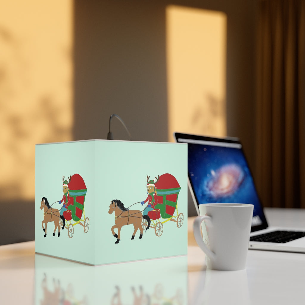 Reindeer Sleigh Ride Lamp - WolfDuckStudiosMerch