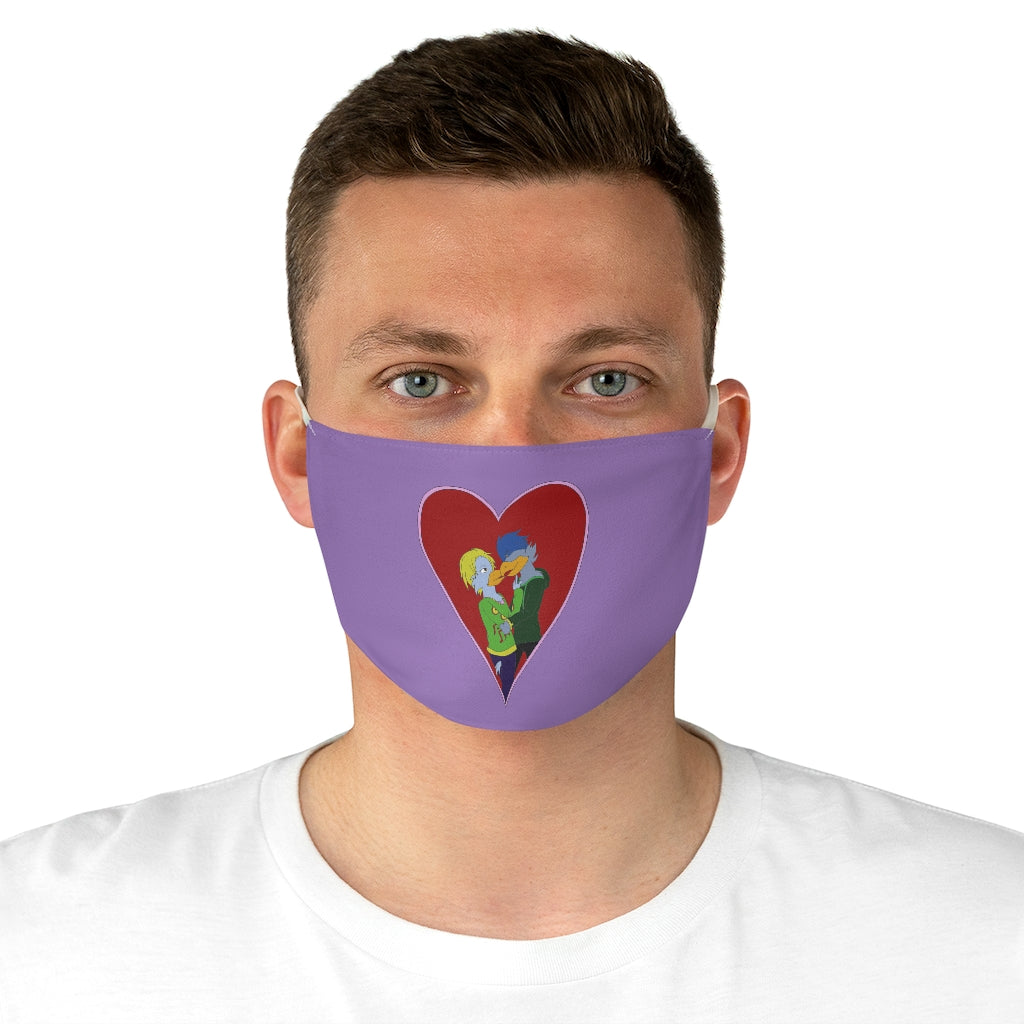 LoveBirds Fabric Face Mask - WolfDuckStudiosMerch