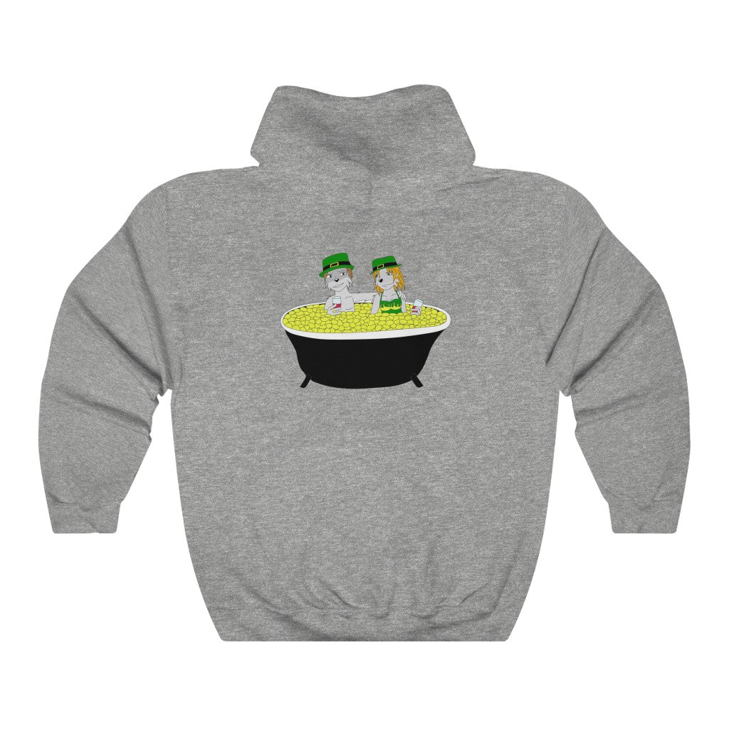 Hot Tubbin Leprechauns Hooded Sweatshirt - WolfDuckStudiosMerch