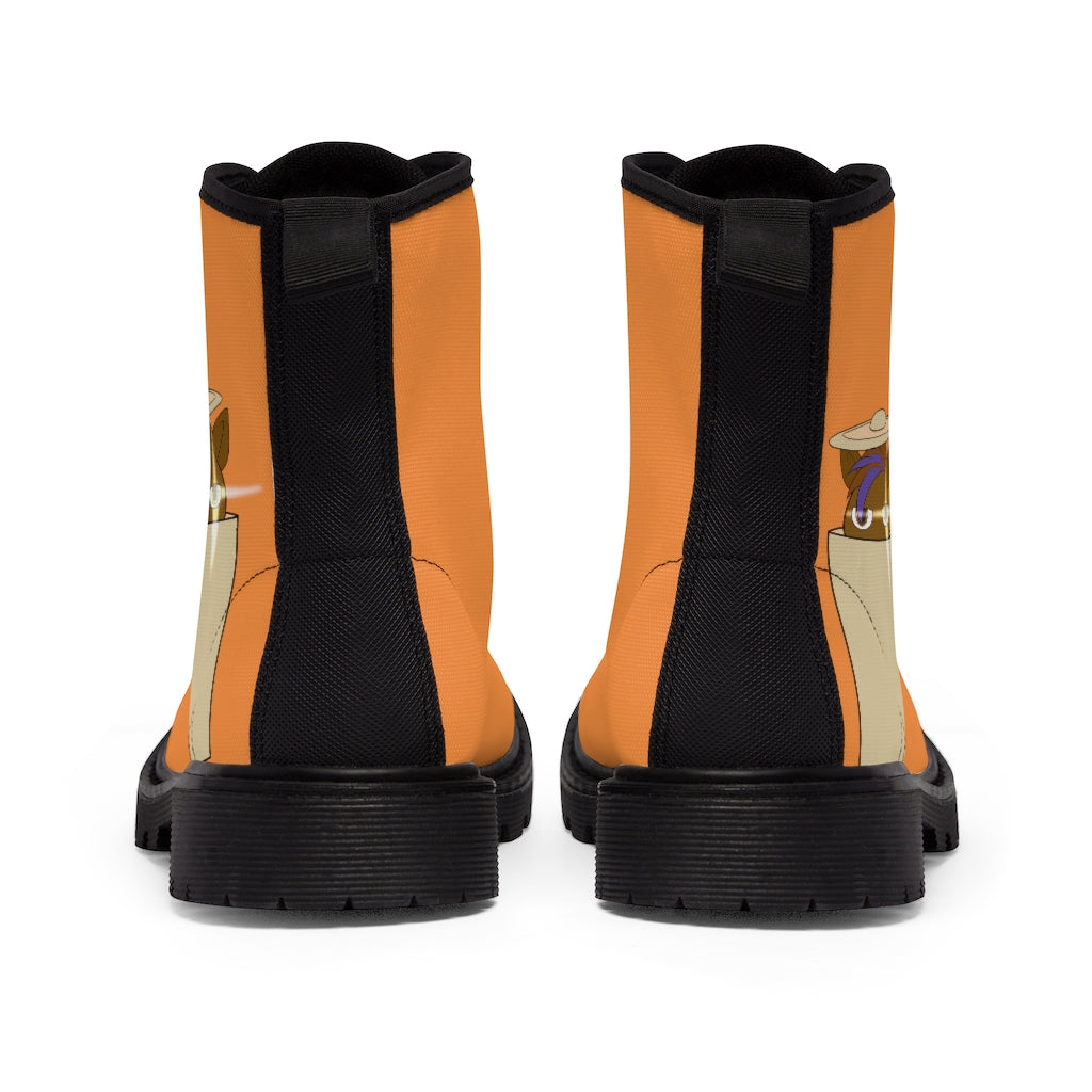 Gamerpony's Cookie Kicks Women's Canvas Boots - WolfDuckStudiosMerch
