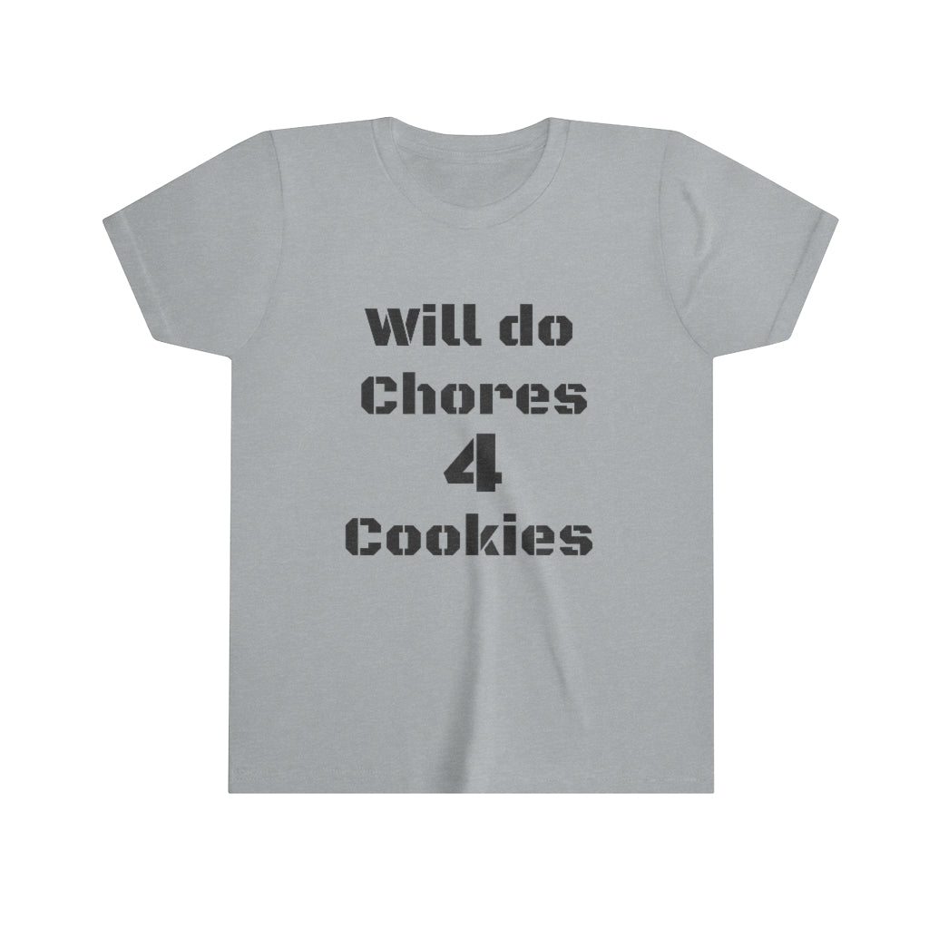 Chores 4 Cookies Youth Short Sleeve Tee - WolfDuckStudiosMerch
