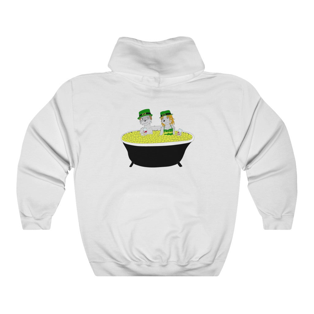 Hot Tubbin Leprechauns Hooded Sweatshirt - WolfDuckStudiosMerch