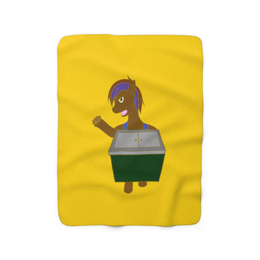 Cookie Vendor Sherpa Fleece Blanket - WolfDuckStudiosMerch